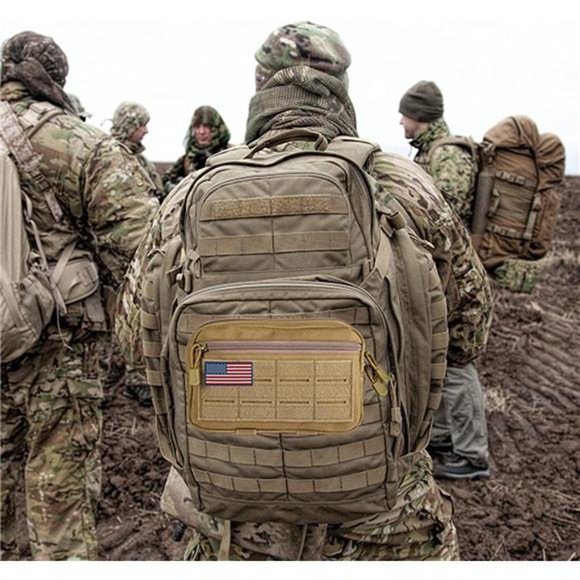 Molle Admin Pouch, EDC Utility Tool Pouch with 1*Tactical Gear Clip and 1*Patch - Picture 3 of 7